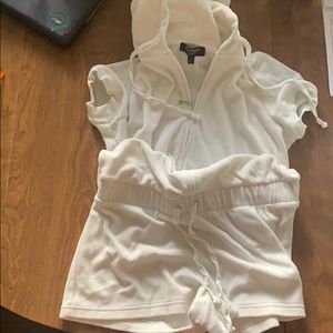 Off white hooded romper
